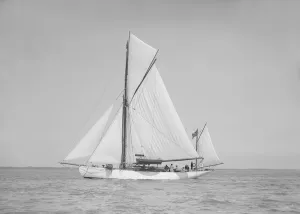 The yawl Suzanne under sail, 1911. Creator: Kirk & Sons of Cowes
