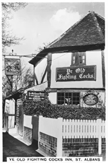 Ye Old Fighting Cocks Inn, St Albans, Hertfordshire, 1937 Ye Old Fighting Cocks Inn, St Albans, Hertfordshire, 1937