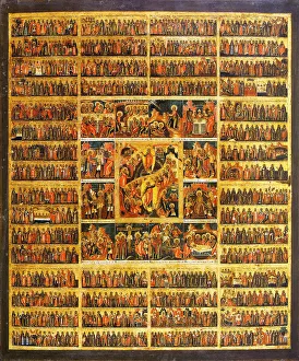 Images Dated 22nd February 2011: Year Calendar with the Scenes of the Passion of the Christ, second half of the 19th century