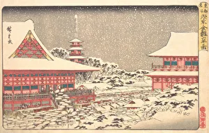 Religious Festival Prints: Year End Fair at Kinryuzan Temple, ca. 1836. ca. 1836. Creator: Ando Hiroshige