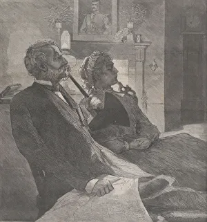 Images Dated 10th November 2020: Another Year by the Old Clock (Harpers Bazar, Vol. III), January 1, 1870