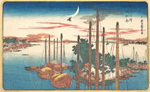 Ando Collection: The Year's First Song of the Cuckoo at Tsukudajima, 1831. 1831. Creator: Ando Hiroshige