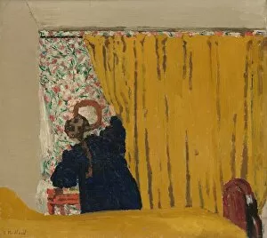 The Yellow Curtain, c. 1893. Creator: Edouard Vuillard