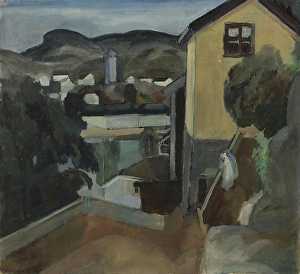 The yellow House in Risor, 1922. Creator: Otto Emil Johansen