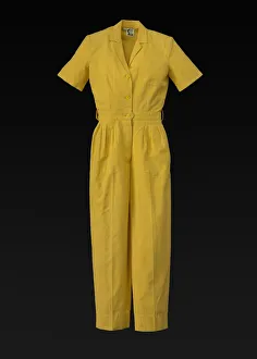 Label Prints: Yellow jumpsuit designed by Willi Smith, 1969-1987. Creator: Willi Smith