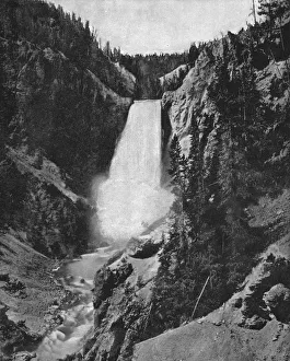 Yellowstone River Prints: Yellowstone Falls, Wyoming, USA, c1900. Creator: Unknown