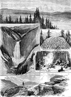 Geological Prints: The Yellowstone Park, North America, 1883. Creator: Unknown