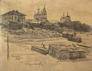 Krasnoyarsk Krai Russia Prints: Yeniseisk, 1914. Creator: Dmitrii Innokent'evich Karatanov