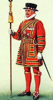 Stocking Prints: Yeoman of King's Bodyguard of Yeomen of the Guard, 1937. Creator: Unknown