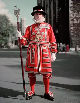 Tunic Prints: Yeoman Warder, London, c1955. Creator: Arthur Charles Kirby Ware