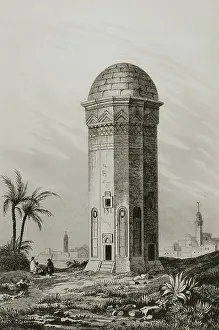 Palm Trees Prints: Yerevan Tower, Yerevan, Armenia, 1838. Creator: Vanderburch