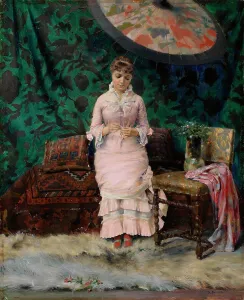 Yes-No, Pause in the Studio, 1879. Creator: Gunnar Berndtson