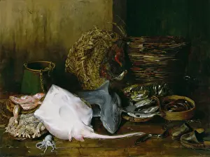 Baskets Prints: The Yield of the Waters, 1878. Creator: William Merritt Chase