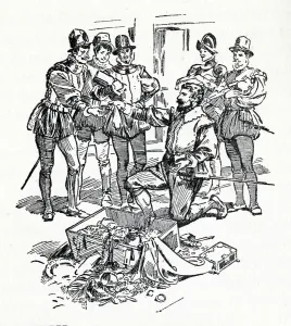 Raphael Tuck And Sons Prints: She Yielded a Quantity of Precious Stones, c1929. Creators: Howard Davie, Harry Payne