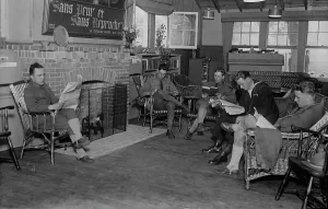 Bryant Park Prints: Y.M.C.A. hut, 1918. Creator: Bain News Service