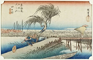 Wind Collection: Yokkaichi, 1833. Creator: Ando Hiroshige
