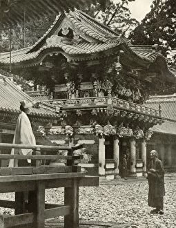 Eaves Gallery: The Yomei Gate at Nikko, 1910. Creator: Herbert Ponting