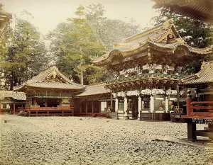 Albumen Print Hand Colored Prints: Yomeimon, 1865. Creator: Unknown