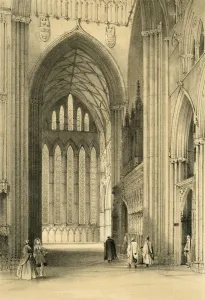 York Prints: York Cathedral, North Transept, mid 19th century. Creators: Unknown, W Monkhouse
