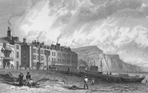 The York Hotel, and Library, Sidmouth, 1832. Creator: P Heath