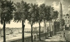 Waterworks Prints: York Stairs and the Water Tower, (1881). Creator: Unknown