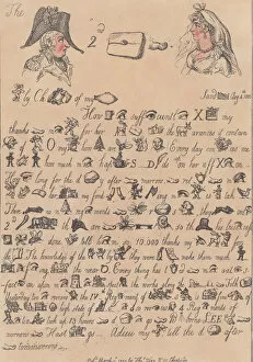 Love Letter Collection: Yorkshire Hieroglyphics, Plate 2, March 11, 1809. March 11, 1809