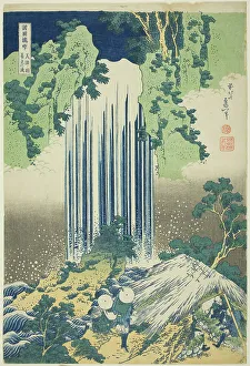 Cliff Face Prints: Yoro Waterfall in Mino Province (Mino no kuni Yoro no taki)
