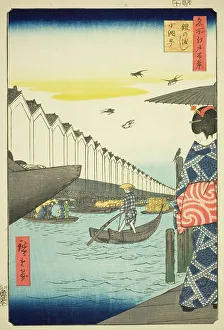 Yoroi Ferry, Koami-cho (Yoroi no watashi Koami-cho), from the series “One Hundred... 1857. Creator: Ando Hiroshige