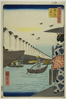 Yoroi Ferry, Koami-cho (Yoroi no watashi Koami-cho), from the series “One Hundred... 1857. Creator: Ando Hiroshige