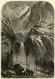 Yosemite Fall, 1872. Creator: Alfred Harral Yosemite Fall, 1872. Creator: Alfred Harral