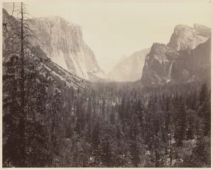 Watkins Carleton Emmons Prints: The Yosemite Valley from the Mariposa Trail, 1865-1866. Creator: Carleton Emmons Watkins