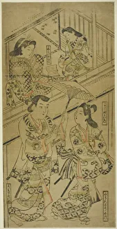Balconies Gallery: On the Yoshida Highway, c. 1685. Creator: Sugimura Jihei