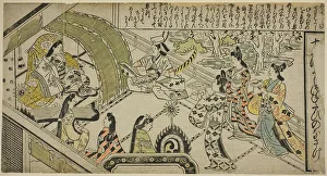 Jihei Sugimura Prints: Yoshitsune's Encounter with Princess Joruri