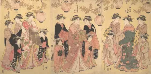The Yoshiwara Parade in Autumn, ca. 1793. Creator: Hosoda Eishi The Yoshiwara Parade in Autumn, ca. 1793. Creator: Hosoda Eishi