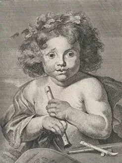 Anton Joseph Von Gallery: The Young Bacchus, holding a flute, 1728. Creator: Anton Joseph von Prenner