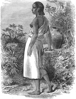 Tribeswoman Prints: Young Bedaween girl; A journey through Soudan and Western Abyssinia