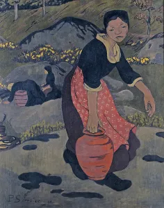 Youth Prints: Young Breton woman with a pitcher, 1892. Creator: Serusier, Paul (1864-1927)