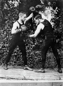 Boxers Prints: Young Britt [and] Williams, between c1910 and c1915. Creator: Bain News Service