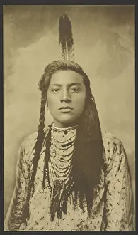 Plait Prints: Young Crow Groom, Ft. Keogh, negative 1878-1881. Creator: Laton Alton Huffman