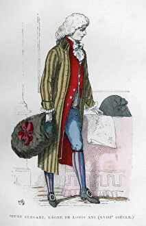 Images Dated 28th May 2009: Young dandy in costume of the reign of Louis XVI, 18th century (1882-1884)