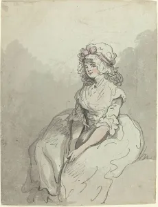 A Young English Beauty, c. 1790. Creator: Thomas Rowlandson
