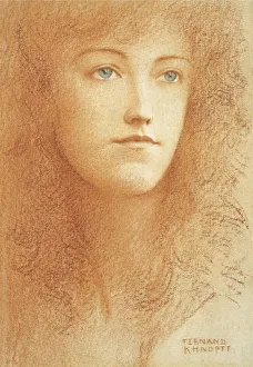 Fernand 1858 1921 Prints: A Young Englishwoman. Artist: Khnopff, Fernand (1858-1921)
