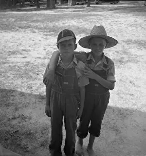 Straw Hat Collection: Young farm boys, natives of North Carolina, Person County, North Carolina, 1939