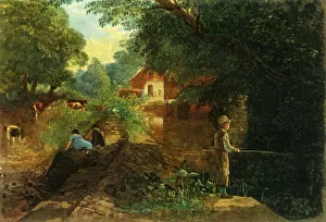 Social History Prints: A Young Fisherman in Stapleton Glen