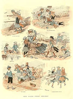 Paddling Prints: Our young folks Holiday, 1886. Creator: Unknown