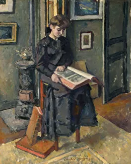 Images Dated 9th March 2011: Young Girl with a Book, c1906