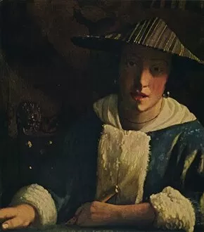 Masterpieces Of Painting Gallery: Young Girl with a Flute, c1665-1675. Artist: Jan Vermeer