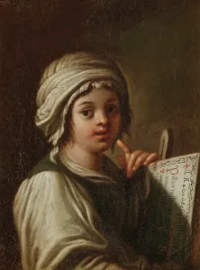 Letters Prints: Young girl learning the alphabet
