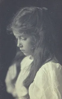 Portrait Photographs 1900 Gmgpc Prints: Young girl in profile, c1900. Creator: Emily G Mew