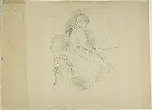 Morisot Berthe Marie Pauline Prints: Young Girl Seated at a Table, n.d. Creator: Berthe Morisot